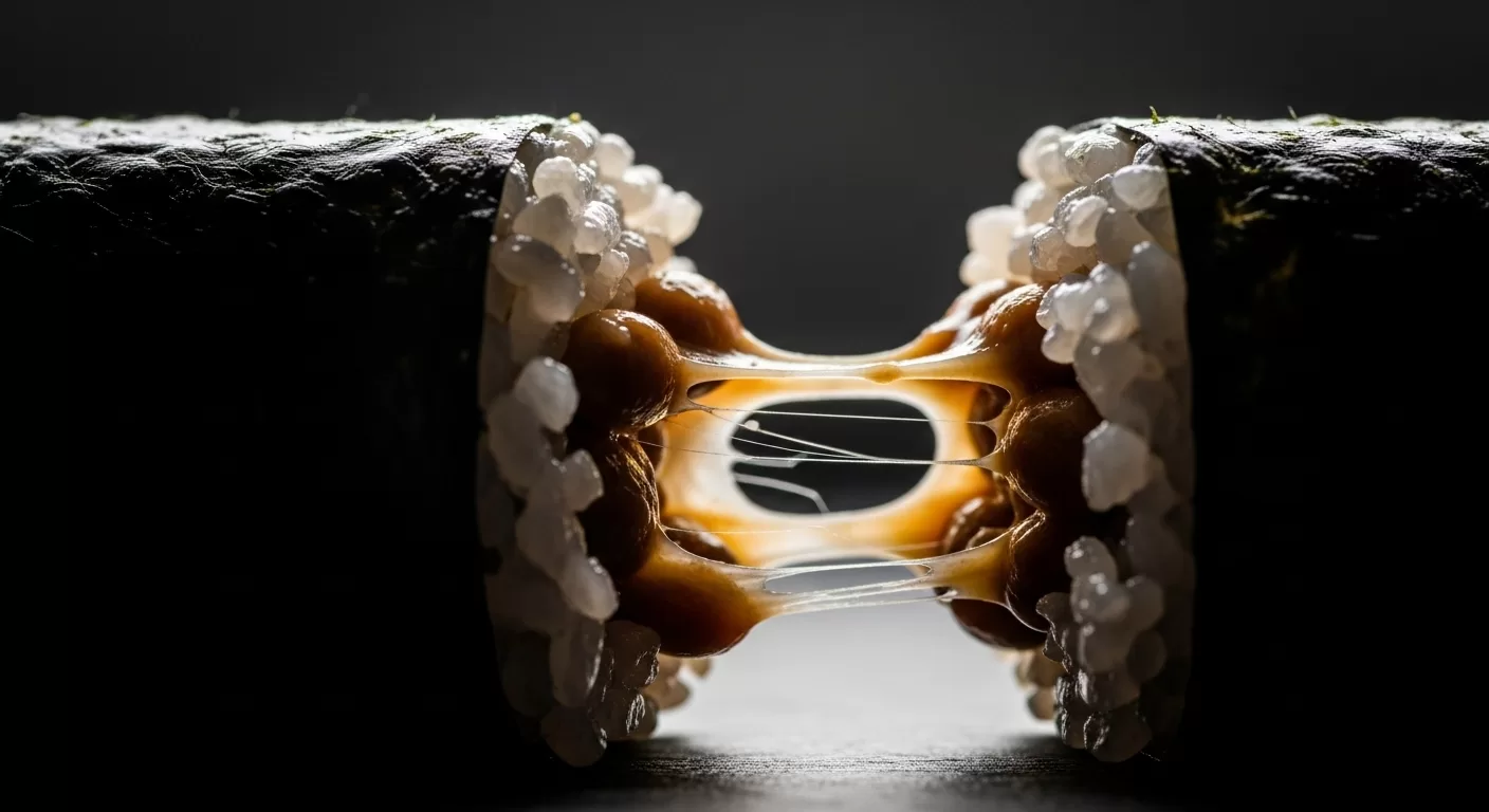 円形脱毛症に悩んだ筆者が習慣にしていた納豆巻きと回復のイメージ